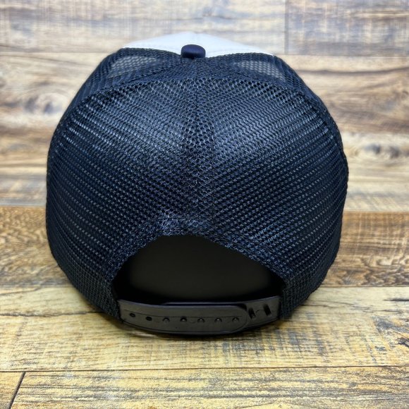 Pabst Blue Ribbon Mens Trucker Hat Navy Snapback Vintage Waiter Logo Beer Cap - Picture 5 of 8